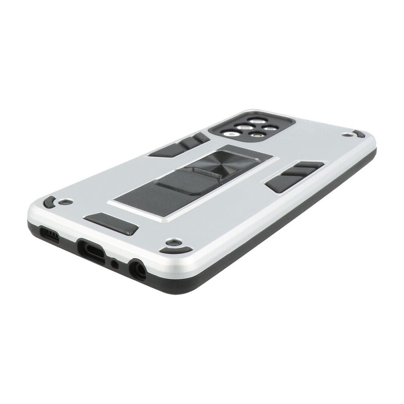 Stand Hardcase Backcover for Samsung Galaxy A32 5G Silver