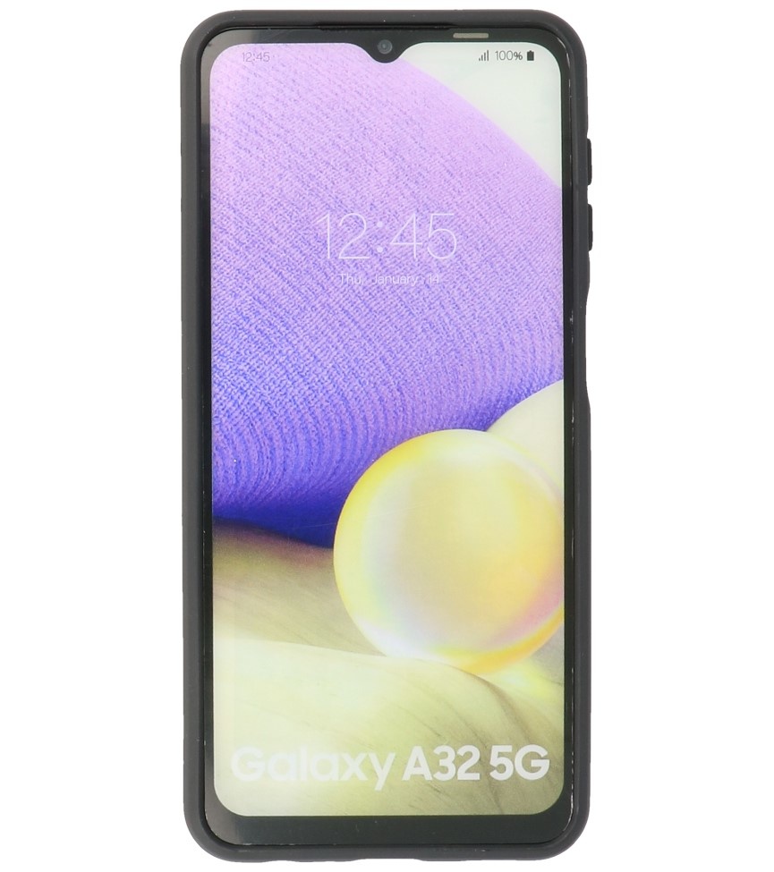 Carcasa trasera rígida Stand para Samsung Galaxy A32 5G Azul marino