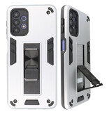 Stand Hardcase Backcover voor Samsung Galaxy A32 5G Zilver