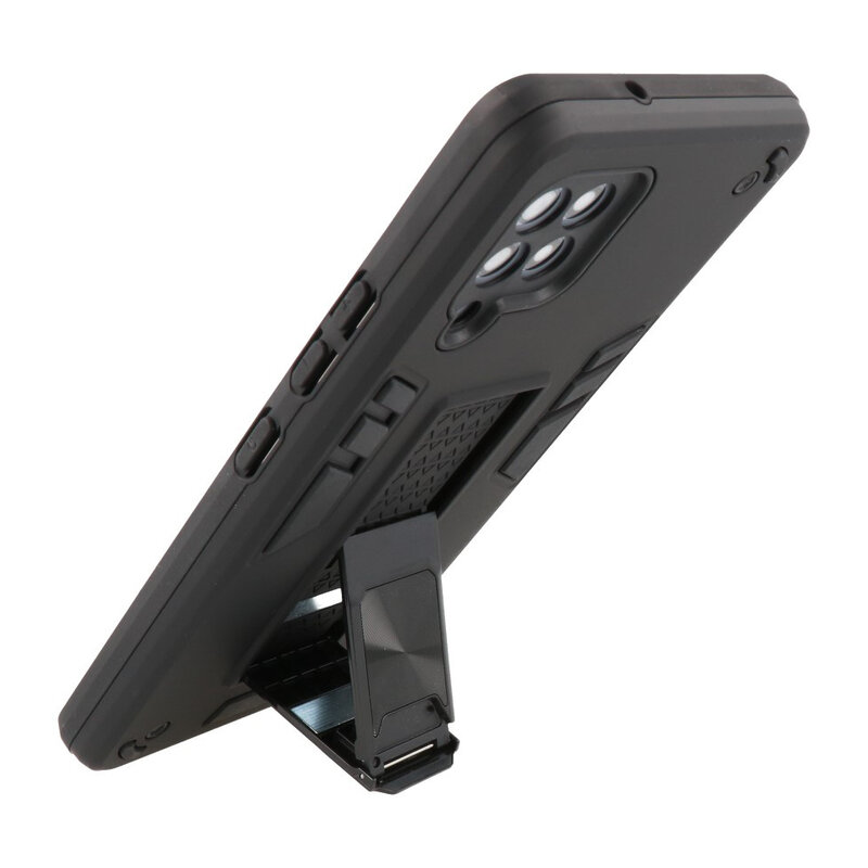 Stand Hardcase Backcover para Samsung Galaxy A42 5G Negro