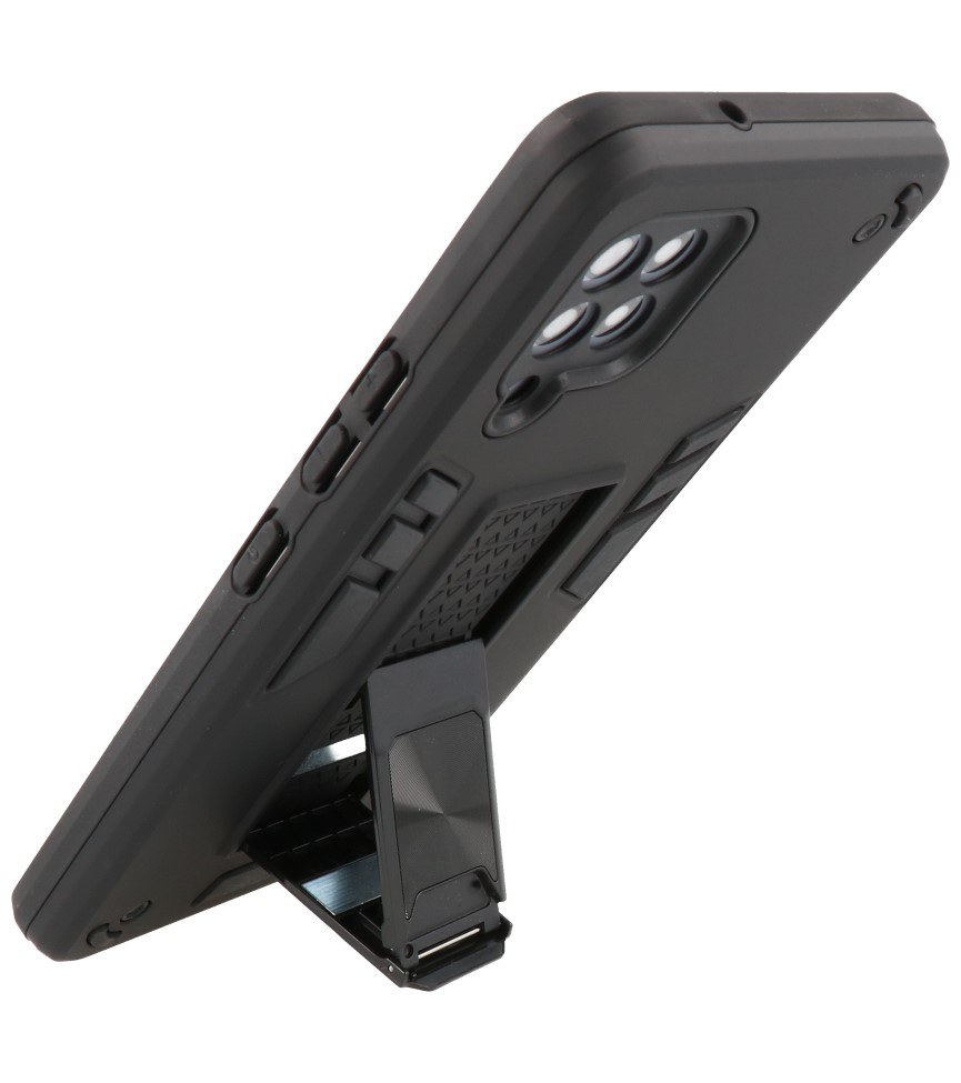 Stand Hardcase Backcover para Samsung Galaxy A42 5G Negro