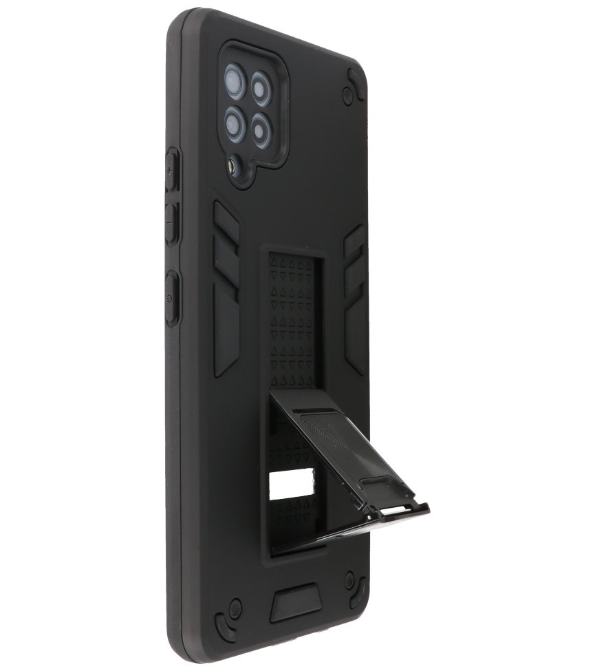 Stand Hardcase Backcover für Samsung Galaxy A42 5G Schwarz