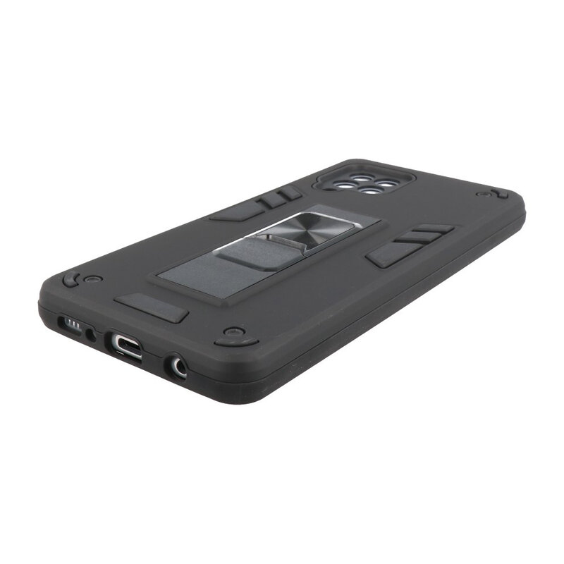 Bagcover til stativ Hardcase til Samsung Galaxy A42 5G Sort