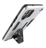 Stand Hardcase Backcover für Samsung Galaxy A42 5G Silber