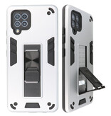 Stand Hardcase Backcover für Samsung Galaxy A42 5G Silber