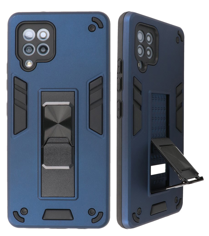 Stand Hardcase Backcover für Samsung Galaxy A42 5G Navy