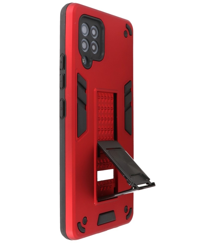 Stand Hardcase Backcover voor Samsung Galaxy A42 5G Rood