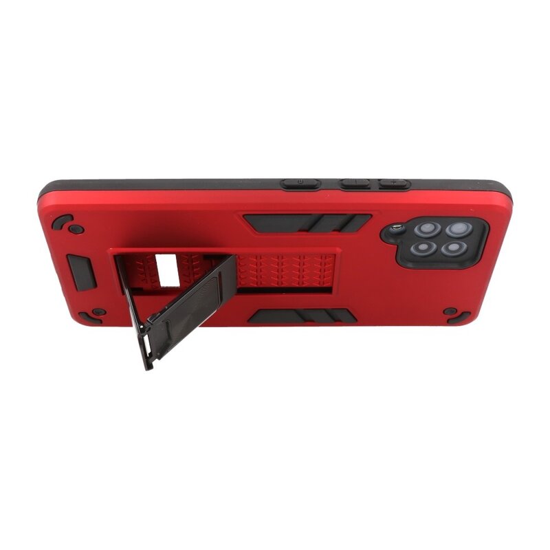Stand Hardcase Backcover voor Samsung Galaxy A42 5G Rood