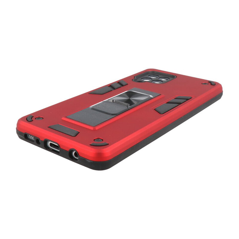 Stand Hardcase Backcover voor Samsung Galaxy A42 5G Rood