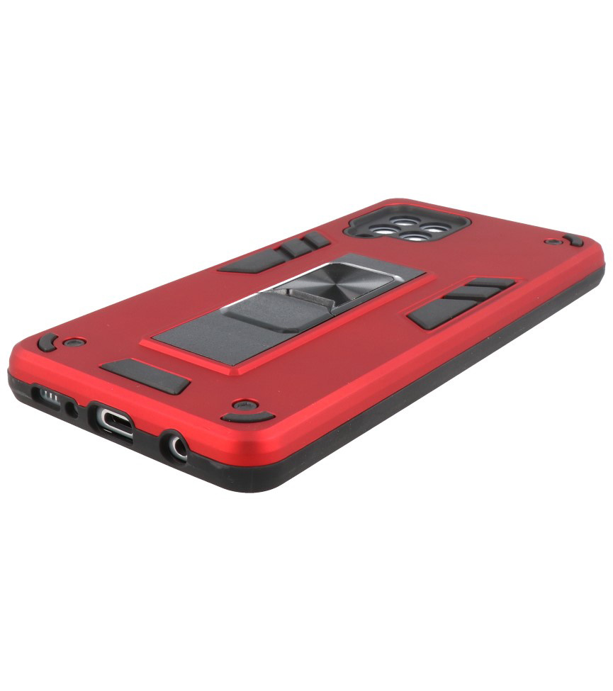 Bagcover til stativ Hardcase til Samsung Galaxy A42 5G Rød