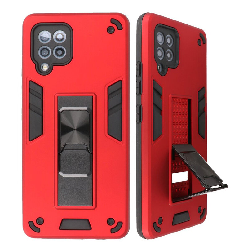 Stand Hardcase Backcover para Samsung Galaxy A42 5G Rojo