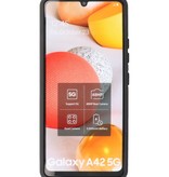 Stand Hardcase Backcover für Samsung Galaxy A42 5G Dunkelgrün