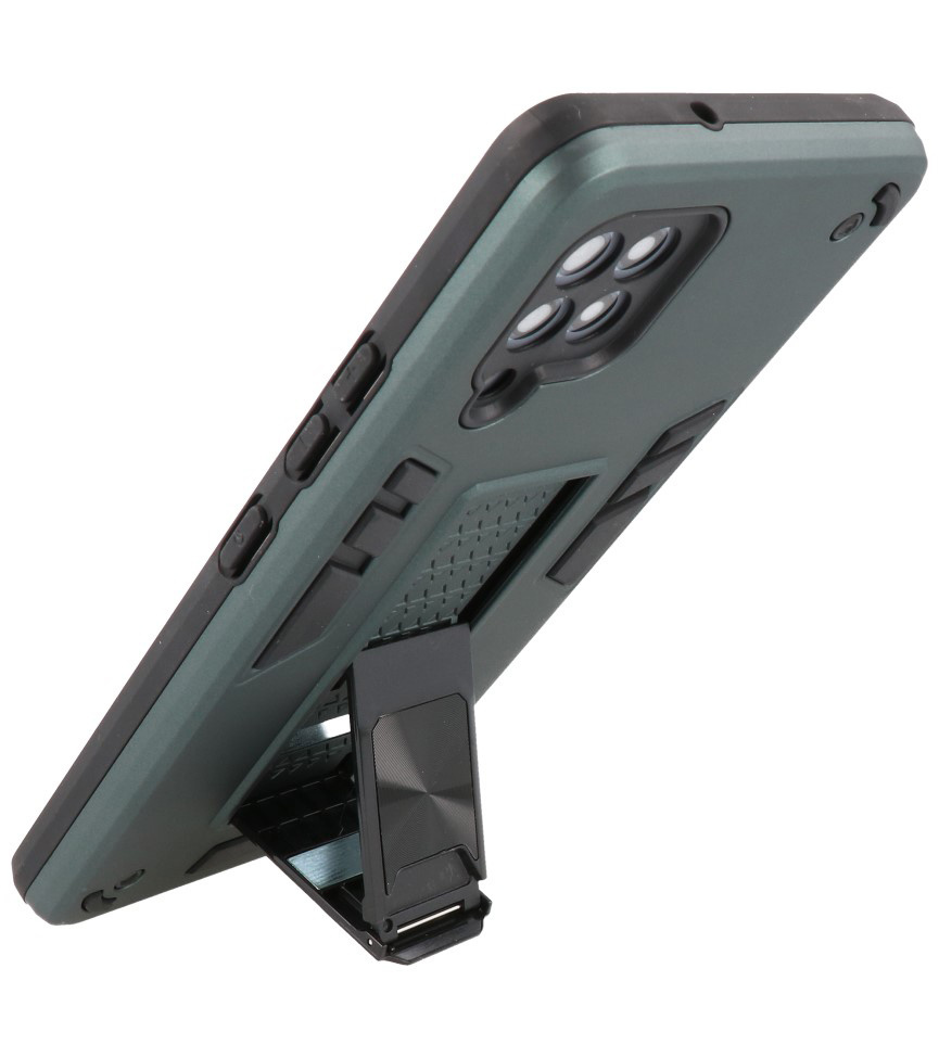 Bagcover til stativ Hardcase til Samsung Galaxy A42 5G mørkegrøn