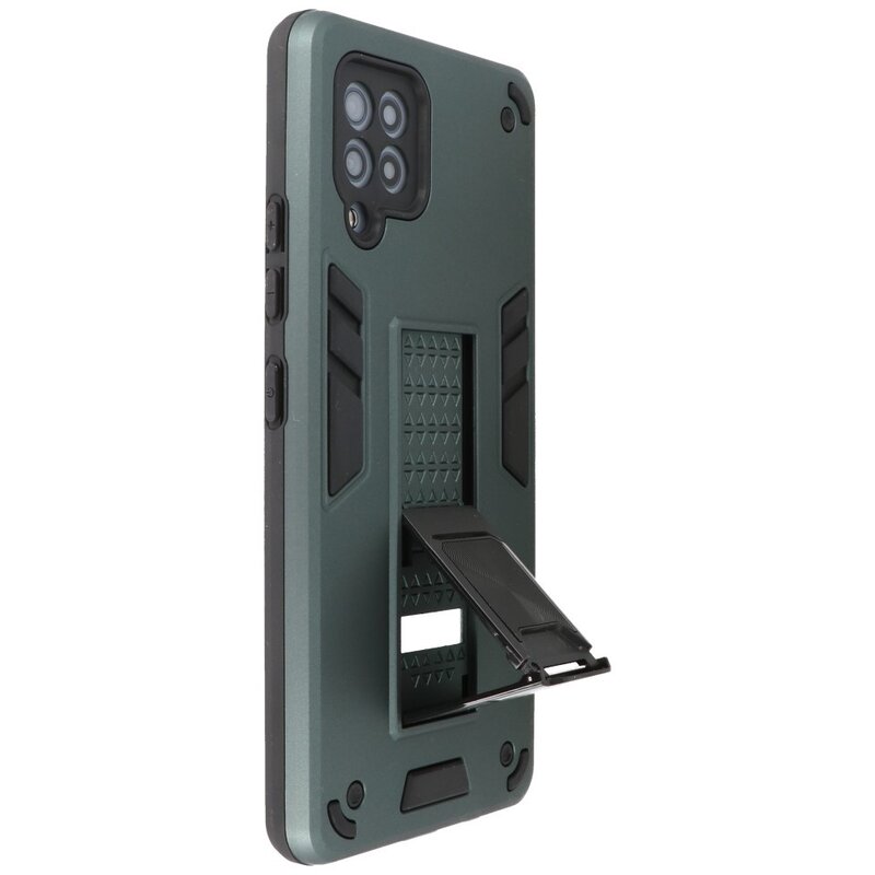 Stand Hardcase Backcover for Samsung Galaxy A42 5G Dark Green