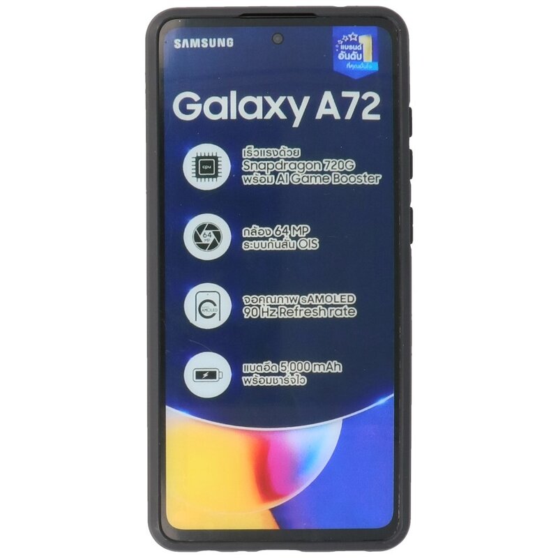 Coque arrière rigide pour Samsung Galaxy A72 5G noir