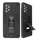 Stand Hardcase Backcover voor Samsung Galaxy A72 5G Zwart