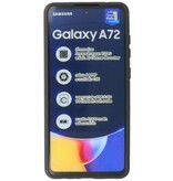 Stand Hardcase Backcover voor Samsung Galaxy A72 5G Zilver