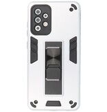 Stand Hardcase Backcover für Samsung Galaxy A72 5G Silber