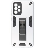 Stand Hardcase Backcover voor Samsung Galaxy A72 5G Zilver