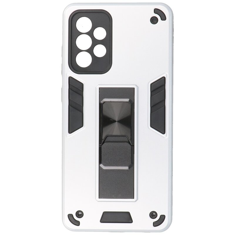 Stand Hardcase Backcover para Samsung Galaxy A72 5G Plata