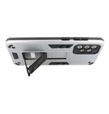 Stand Hardcase Backcover for Samsung Galaxy A72 5G Silver