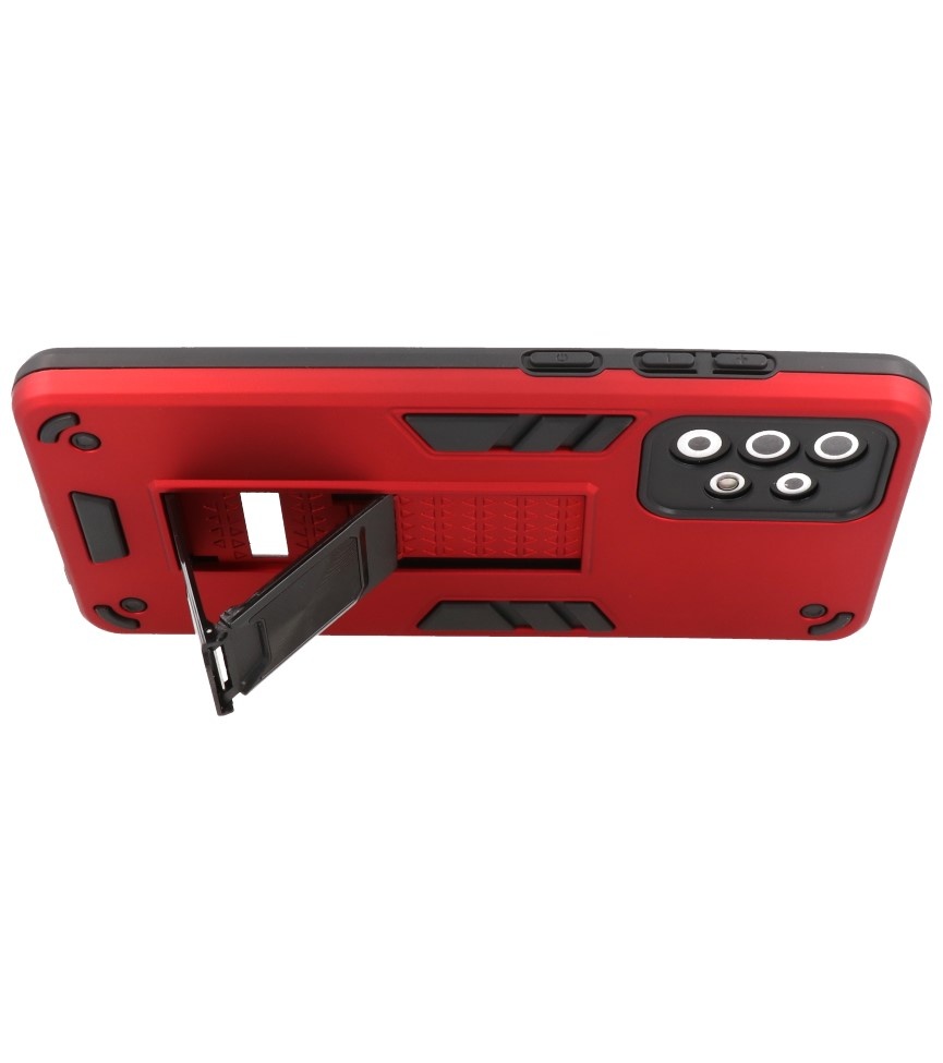Stand Hardcase Backcover voor Samsung Galaxy A72 5G Rood