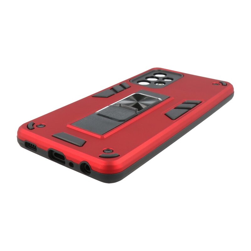 Stand Hardcase Backcover voor Samsung Galaxy A72 5G Rood