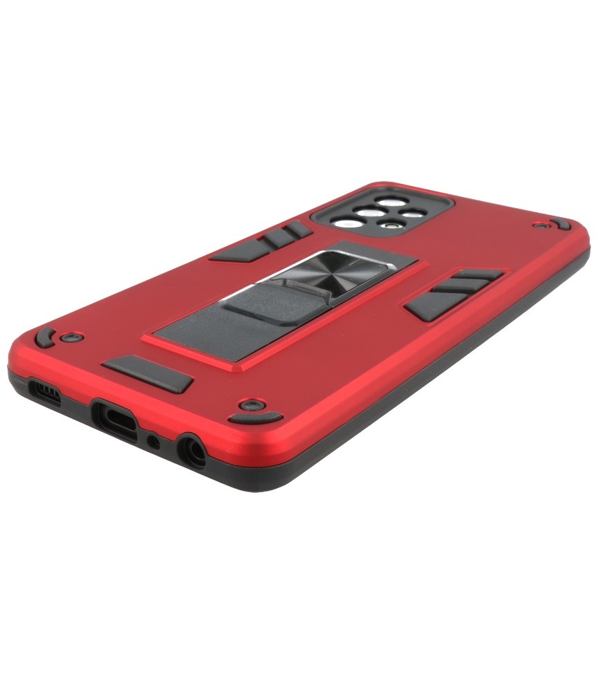Bagcover til stativ Hardcase til Samsung Galaxy A72 5G Rød