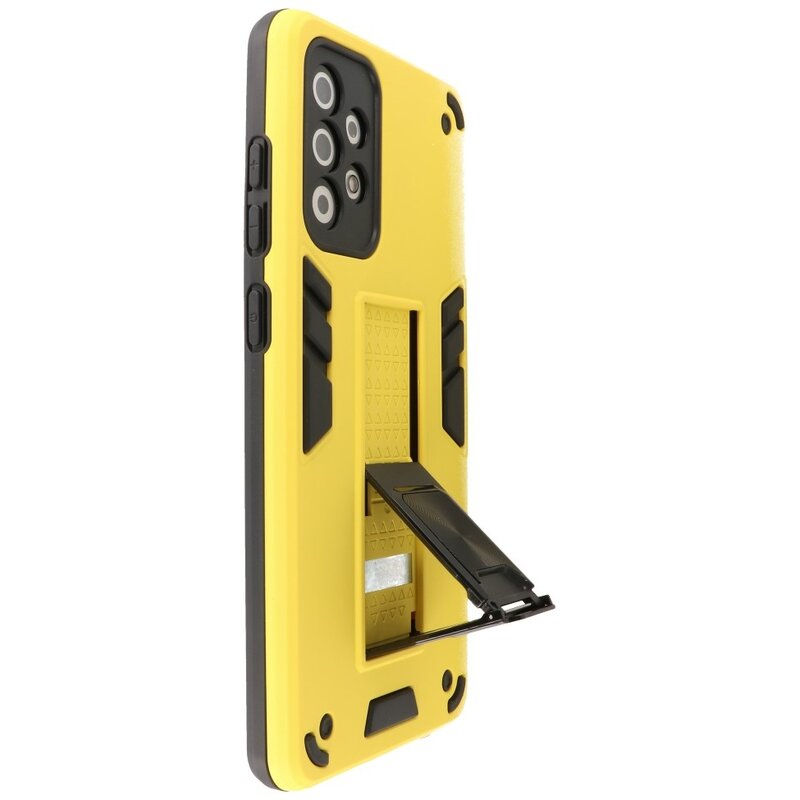 Stand Hardcase Backcover para Samsung Galaxy A72 5G Amarillo