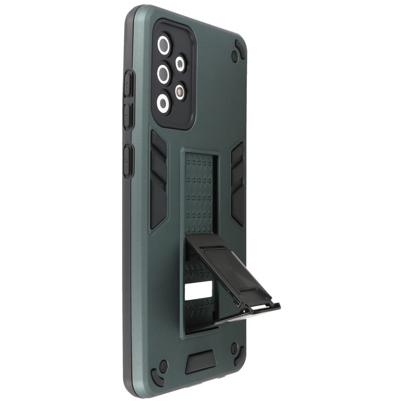 Stand Hardcase Backcover für Samsung Galaxy A72 5G Dunkelgrün