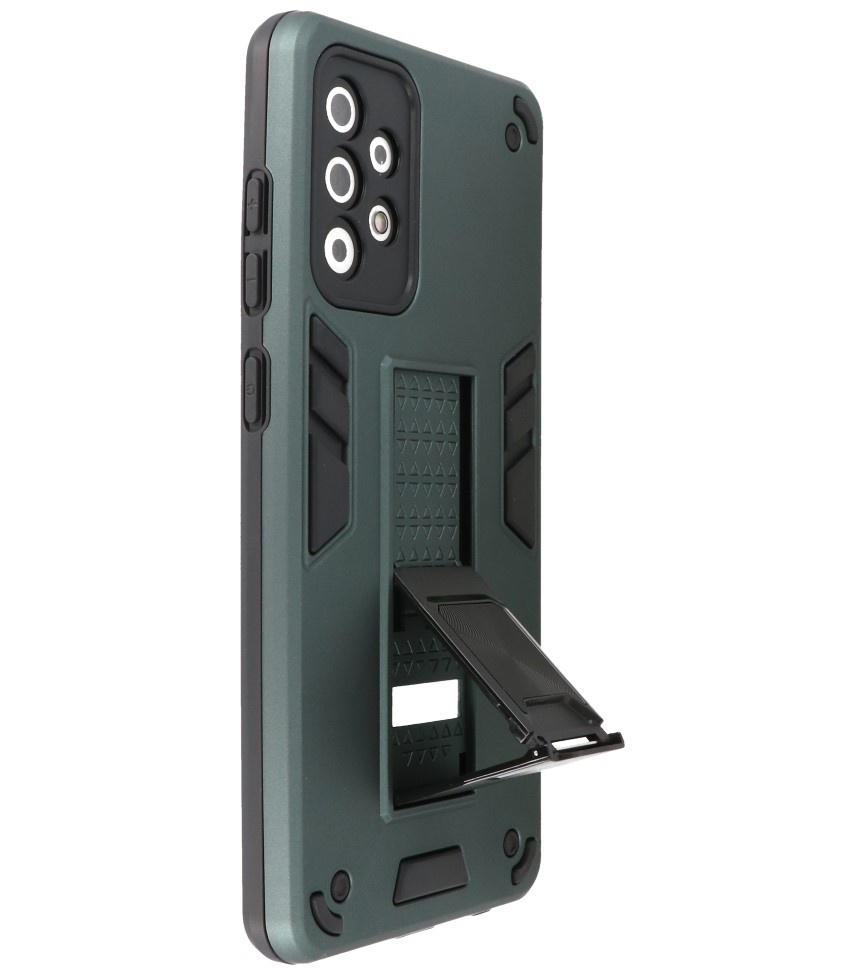 Bagcover til stativ Hardcase til Samsung Galaxy A72 5G mørkegrøn