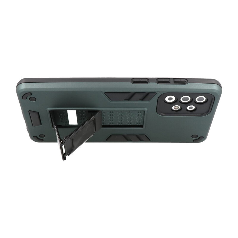 Stand Hardcase Backcover für Samsung Galaxy A72 5G Dunkelgrün
