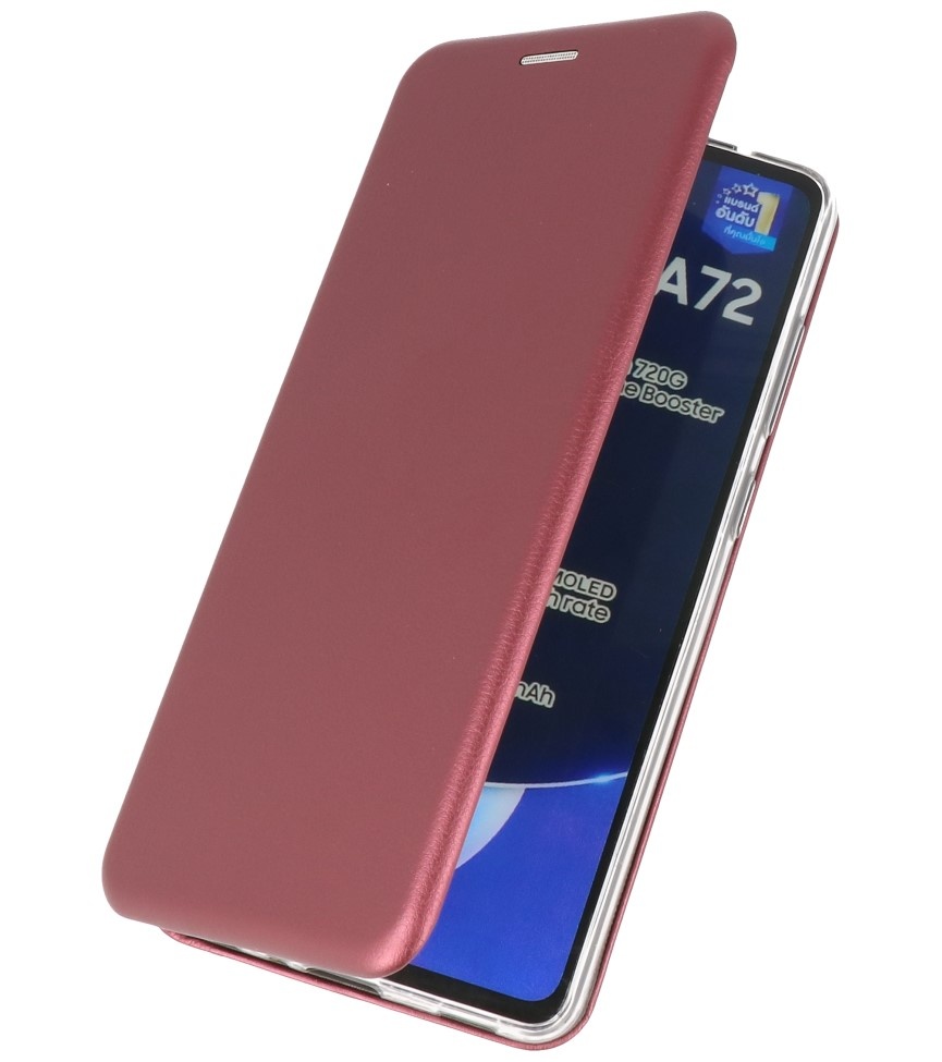 Etui Slim Folio pour Samsung Galaxy A72 / 5G Bordeaux Rouge