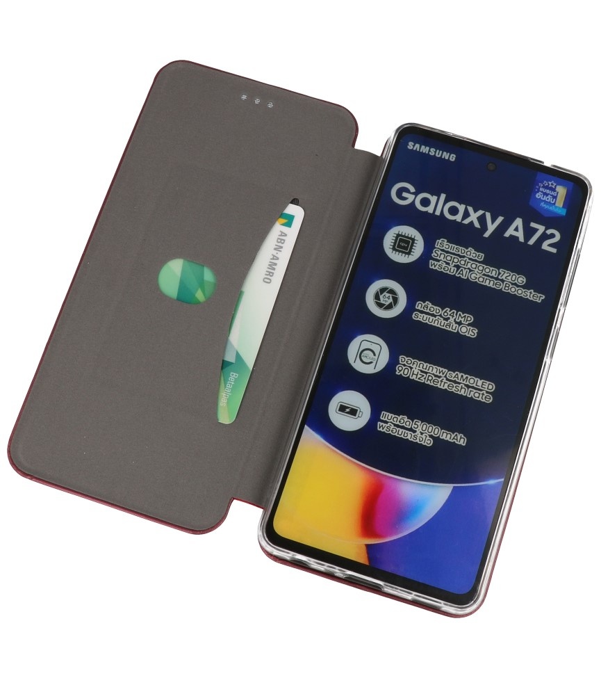 Slim Folio Cover til Samsung Galaxy A72 / 5G Bourgogne Rød