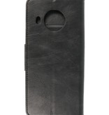 Pull Up PU Leder Bookstyle voor Nokia X10 - Nokia X20 Zwart