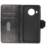 Pull Up PU Leder Bookstyle voor Nokia X10 - Nokia X20 Zwart