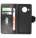 Pull Up PU Leder Bookstyle voor Nokia X10 - Nokia X20 Zwart