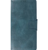 Pull Up PU Leder Bookstyle voor Nokia X10 - Nokia X20 Blauw