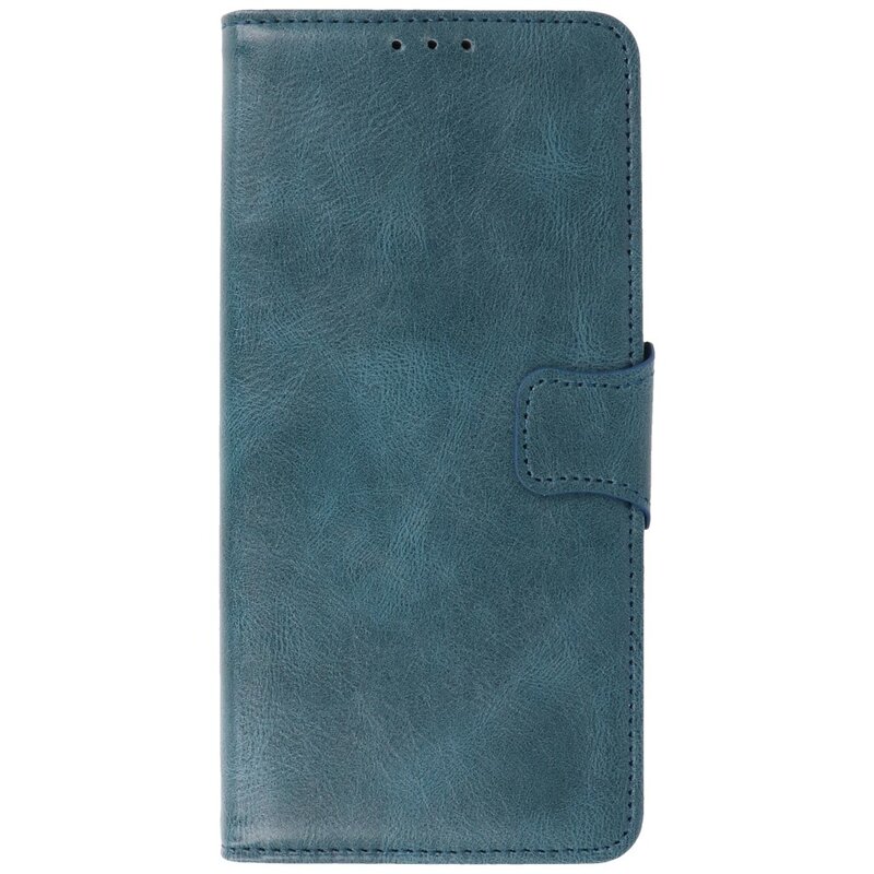 Pull Up PU Leather Bookstyle para Nokia X10 - Nokia X20 Azul