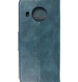 Pull Up PU Leder Bookstyle voor Nokia X10 - Nokia X20 Blauw