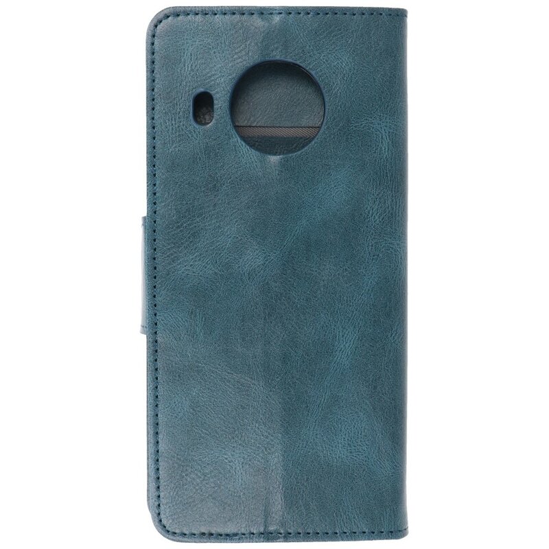 Style de livre en cuir PU Pull Up pour Nokia X10 - Nokia X20 Bleu