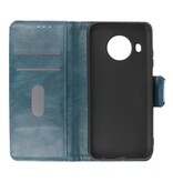 Pull Up PU Leather Bookstyle para Nokia X10 - Nokia X20 Azul
