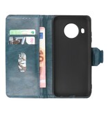 Style de livre en cuir PU Pull Up pour Nokia X10 - Nokia X20 Bleu
