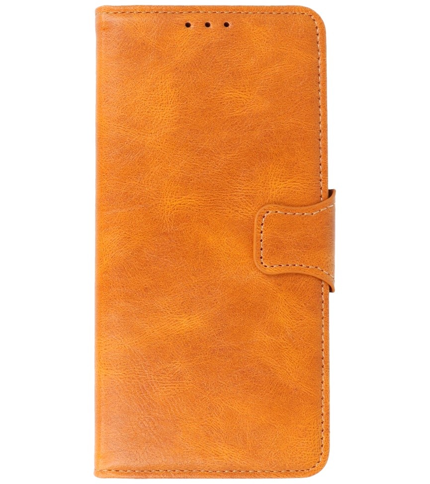 Pull Up PU Leather Bookstyle for Nokia X10 - Nokia X20 Brown