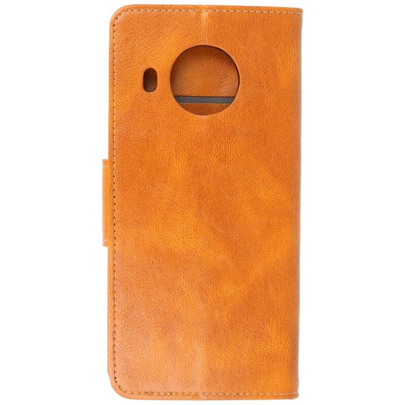 Pull Up PU Leder Bookstyle voor Nokia X10 - Nokia X20 Bruin