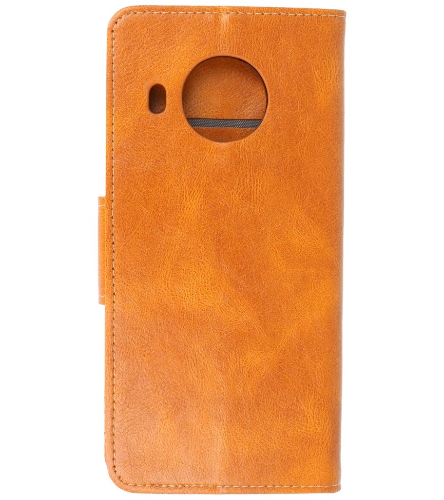 Pull Up PU Leather Bookstyle for Nokia X10 - Nokia X20 Brown