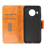 Pull Up PU Leather Bookstyle para Nokia X10 - Nokia X20 Marrón
