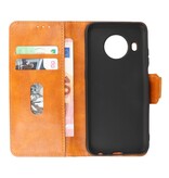 Pull Up PU Leather Bookstyle para Nokia X10 - Nokia X20 Marrón