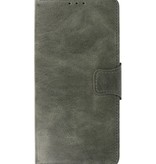 Pull Up PU Leather Bookstyle for Nokia X10 - Nokia X20 Dark Green