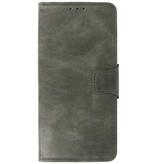 Pull Up in pelle PU Bookstyle per Nokia X10 - Nokia X20 verde scuro